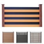 Wood WPC Fencing Panels Waterproof Composite Slatted Fence Panels