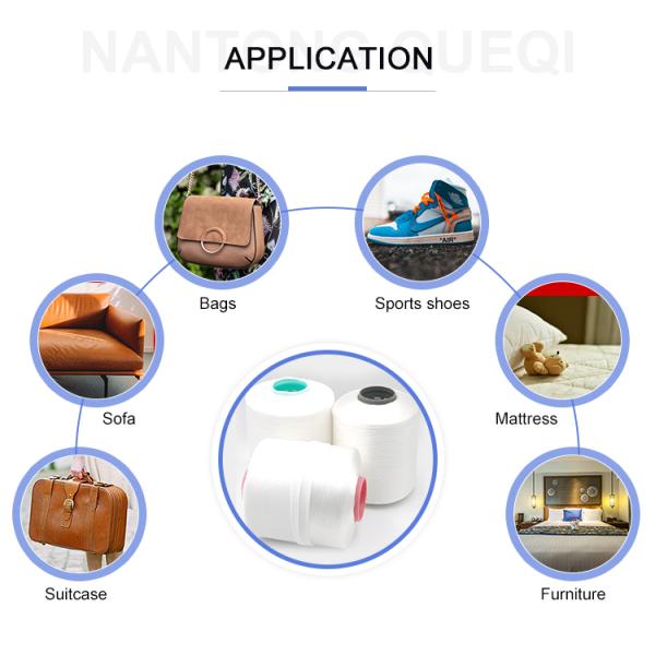 PPC 45S/2 Poly Poly Core Yarn raw white bright For Sewing Thread