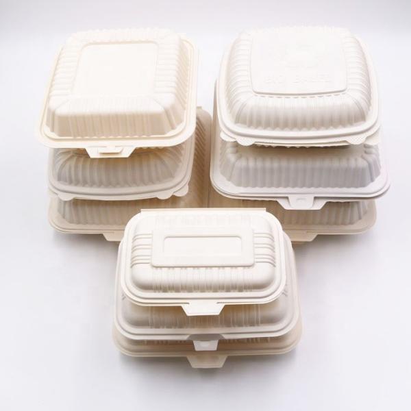 500ml 17oz Disposable Corn Starch Tableware Biodegradable CPLA Lunchbox