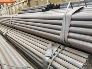 China Hot Rolled Black Steel Tube , Pure Zinc Layer Circular Hollow Section on sale