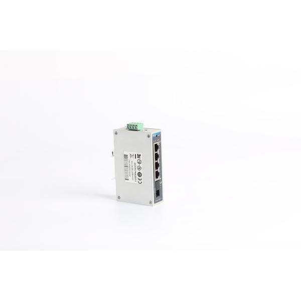 DC And AC Power 1 100M FX 4 10/100M RJ45 Din Rail Ethernet Switch 5 Ports