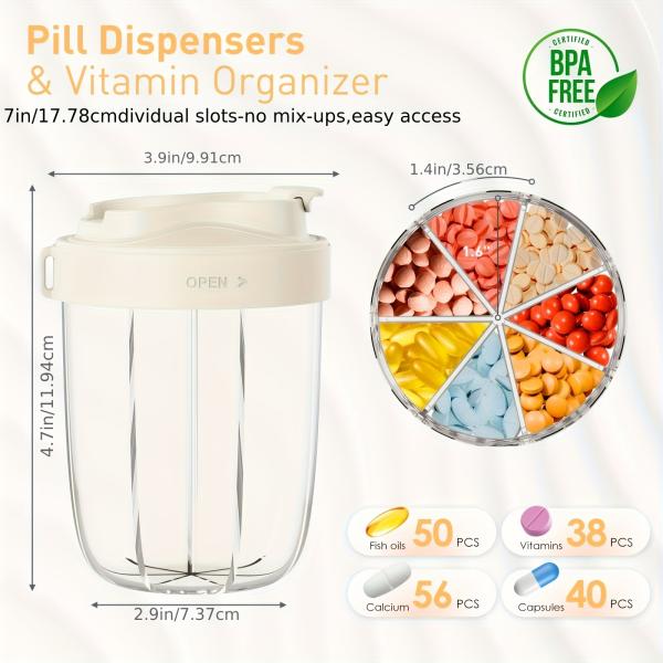Polyethylene Portable Pill Organizer Perfect for Food Contact Available in Black Beige and Pink