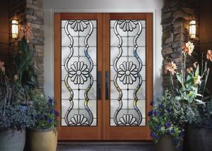 China Black Patina Internal Decorative Sliding Glass Door Added Light on sale