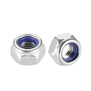 China 1/4-20 M8 M10 Stainless Steel 304 316 Pack SAE Hexagon Nylon Insert Lock Nuts on sale