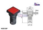 Square Shape Safe Led Indicator Lamp Red Led Panel Mount Indicators