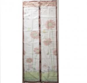 China Printed Door Mosquito Net 100x210cm Magnetic Screen Door Soft Mesh Door on sale