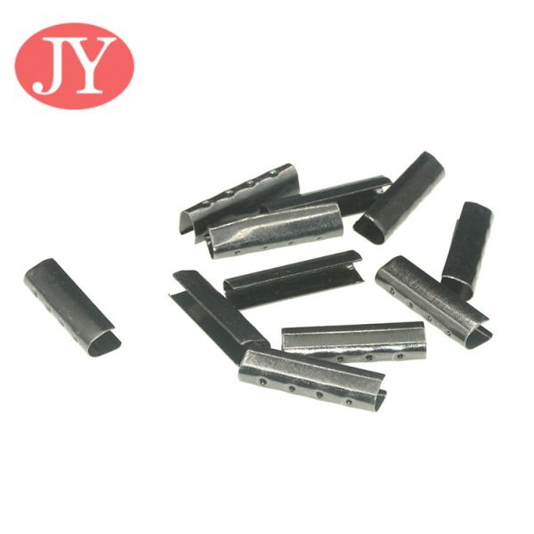 jiayang fashion customized logo black color matte black engraved metal aglet draw cord end aglet for 3.0mm cord hoodies