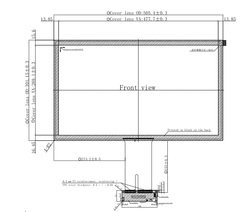 21.5 Inch Fast Response PCAP Touch Panel Multi Touch For Wall Mounted Display Strong Compatibility Anti-Radiation
