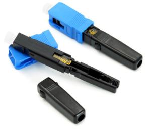 China Plastic SC UPC Passive Electronic Components FTTH Fiber Optic Adaptor Fast Connector on sale