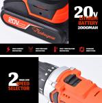 55N.M 20V Impact Drilling Machine Electric Screwdriver 20+2 Torque Setting 13pcs