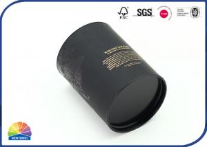 Wholesale Hot Stamping Black Cardboard Tube Embossing Candle Tube Box from china suppliers