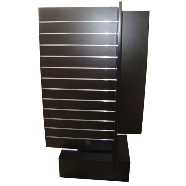Quality 4 Way MDF Rotating Wooden Retail Display Stands With 4 Slat Spinner Panels for sale