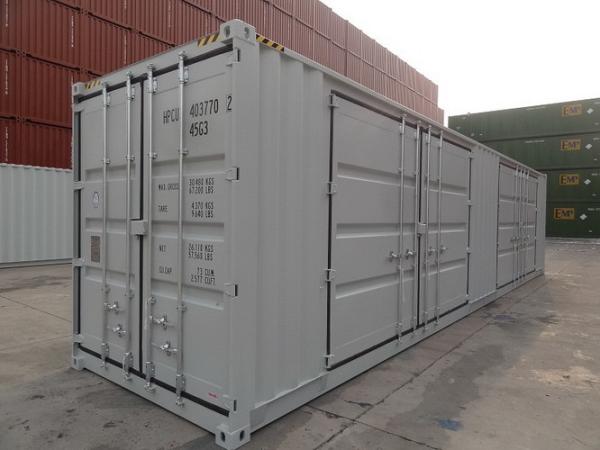 Quality 40 High Cube Open Side Container , Insulated Shipping Container Double Swing Door for sale