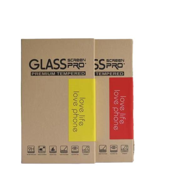 OEM Tempered Film Kraft Paper Phone Case Packaging Box Reusable