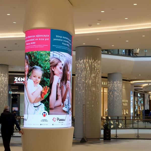 Quality Splicing Flexible LED Screen Display P3 Full Color For Mall Advertising for sale