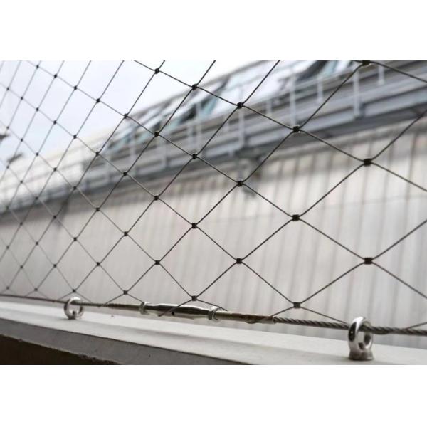 Ferruled Mesh Aviary Rope Netting with Weather Resistant and High Strength Stainless Steel Wire Rope Mesh