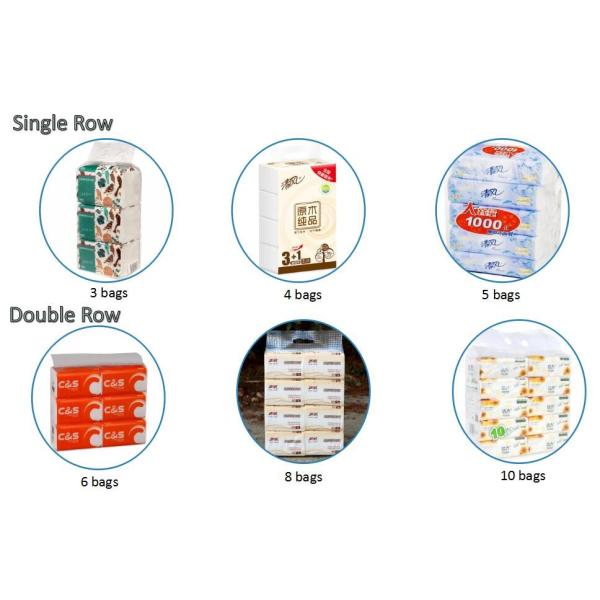 Horizontal 5bags/min Napkin Paper Wrapping Machine 0.5Mpa PLC