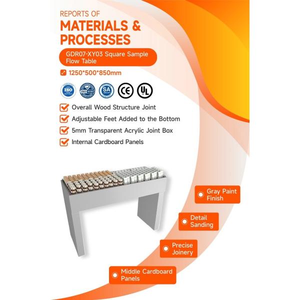 GDR07-XY03 Skincare Display Table with Adjustable Feet and Adjustable Height for Trade Show Booth