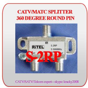 Wholesale CATV/MATV 2-way splitter with 360 degree round PIN from china suppliers