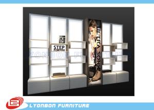 Wholesale MDF Cubicle Slatwall Gondola Display Stands For Shoes Presenting / Melamine Finished from china suppliers