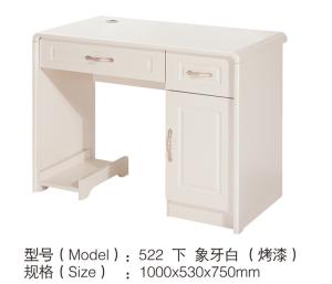 Convenient MDF Computer Desk , Ivory White Computer Table With Drawer