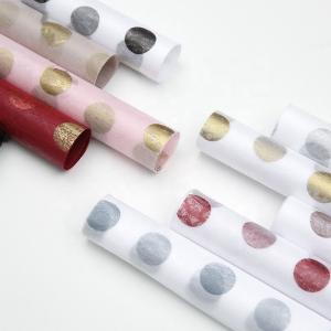 China Polka Dot Pattern Eco-Friendly Nonwoven Florist Wrapping Paper Sheets 60cm*60cm on sale