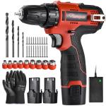 41 PCS Combo Kit Cordless Drill Machine 12v Battery Lithium Ion High Torque