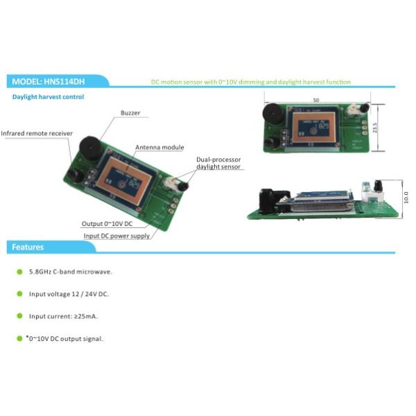 5.8GHz HNS114DH 0-10v Dimming Daylight Harvest Sensor