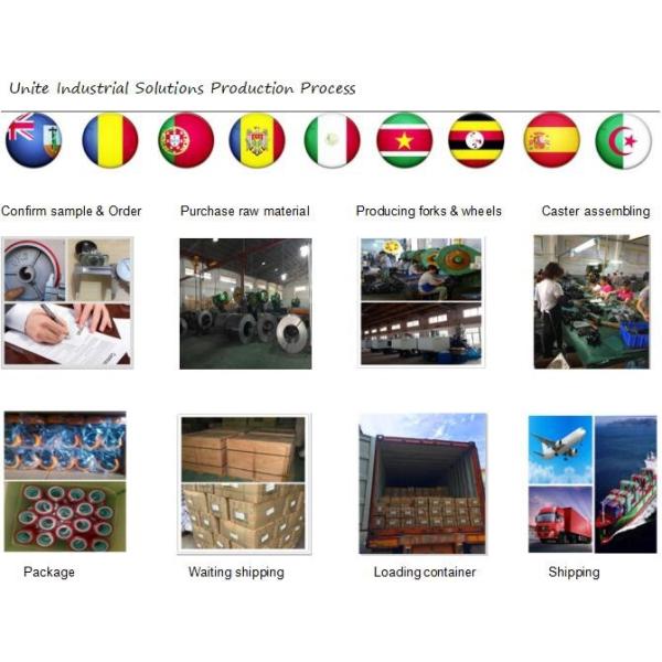 Unite 4-8 inch Orange color Fixed aluminium core POLYURETHANE wheel for heavy duty caster/ PU RIGID CASTORS