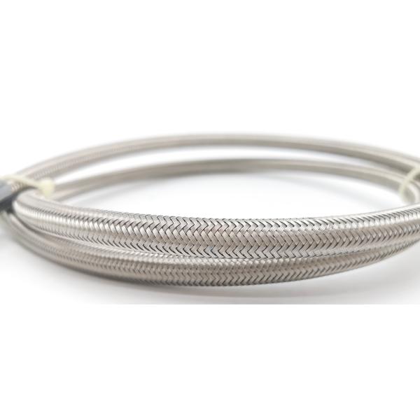 1/4" Stainless Steel PTFE PTFE Braided Hose With JIC Female