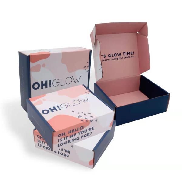 Eco Friendly Cardboard 8x8x3 Mailer Box Shipping Packaging For Garment Shoes