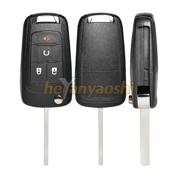 Quality OPEL / GM Remote Flip Key Shell Black Color 4 Buttons Flip case High Security To Use for sale