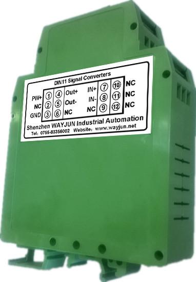 Quality 3000V isolation Flowmeter Low Frequency Pulse Signal Isolated Transmitter one in two out DIN35 signal converter green for sale