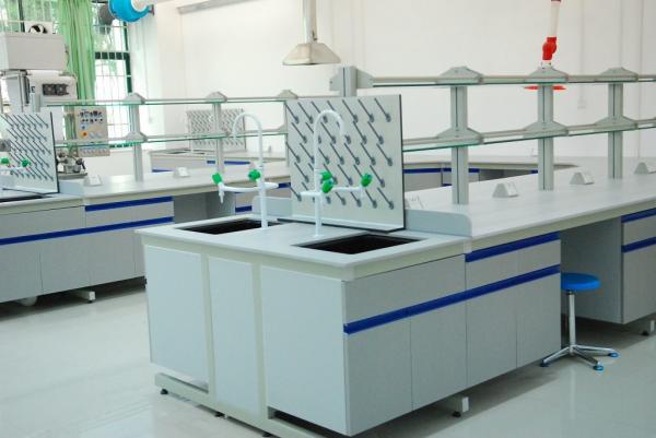 Quality Central Lab Table Lab Bench Steel Wooden Laboratory Furniture C Frame Steel Wood Lab Island Bench 3600*1500*850mm for sale