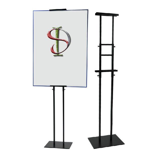 Quality Ad Picture Metal Frame Poster Display Stand Knock Down Structure Customized Size for sale
