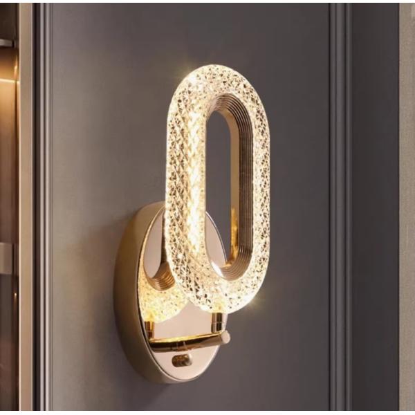 Wall lamp bedroom bedside lamp simple modern living room background wall lamp Nordic light luxury creative villa hotel corridor lamp