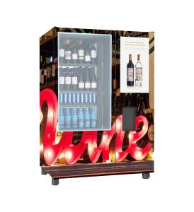 China Credit Card Payment Wine Vending Machine Wifi Support Remote Advertising Function on sale
