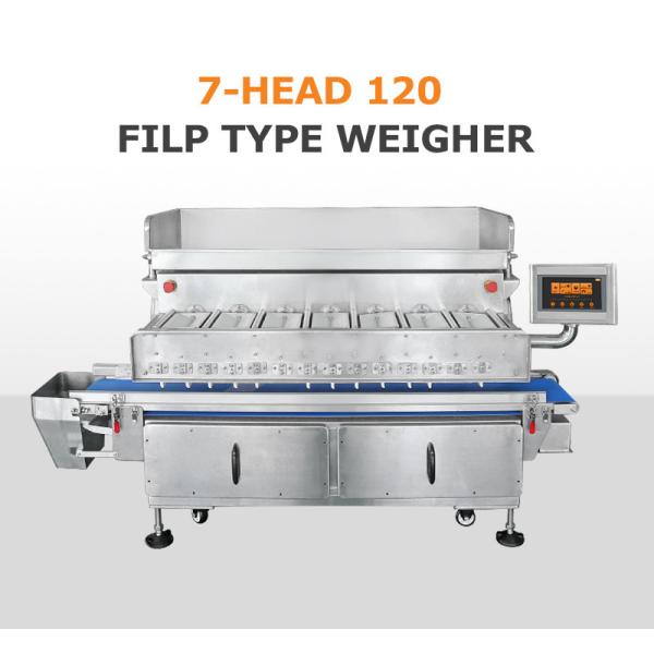 Flip Weighing Bucket Sashimi 7 Head Multihead Weigher For Fresh Aquatic Industry