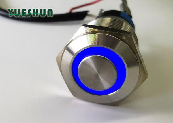 Quality High Head Push Button Switch LED Illuminated , Aluminum Stainless Steel Push Button Switch for sale