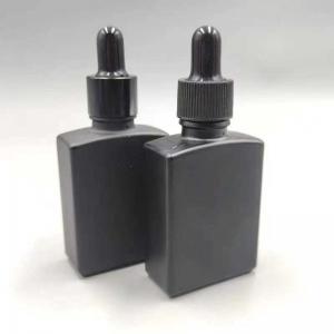 Wholesale 30ml 50ml Essential Oil Dropper Bottle Black Frosted Square from china suppliers