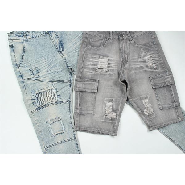 190 Cm Ring Slub Sulfur Black Stretch Denim Fabric For Men Jeans