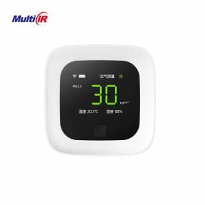 Wholesale HCHO CO2 WiFi Air Quality Sensor Tuya Air Quality Monitor 1000Ma Battery from china suppliers