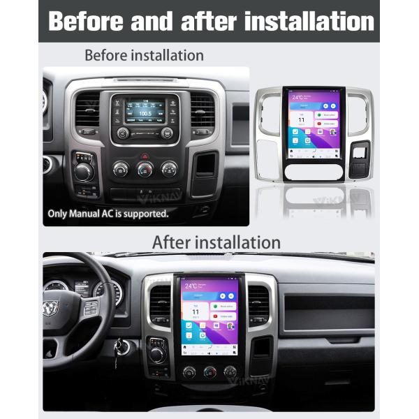 12.1 inch Android 11 Car Radio For 2013-2019 Dodge Ram Radio Touch Screen GPS Navigation Multimedia Player Carplay