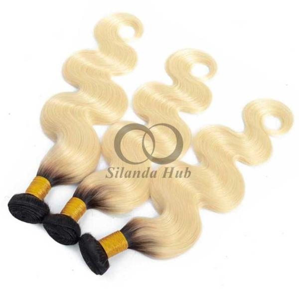 #T1B/613 Bleached Blonde Body Wave Remy Human Hair Bundles Sew In Weave Bundles Brazilian Bundle Deals