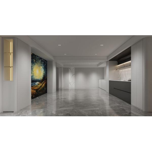 Modern Stainless Steel Custom Basement Storage Solution With Display Wall And Glass Accents