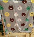 Teddy Bear Cartoon Print Blanket / Animal Print Baby Flannel Blanket Eco
