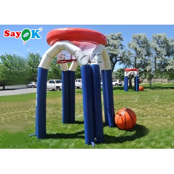 Custom Inflatable Sports Games Monster Outdoor Shooting Basketball Game With Air Blower