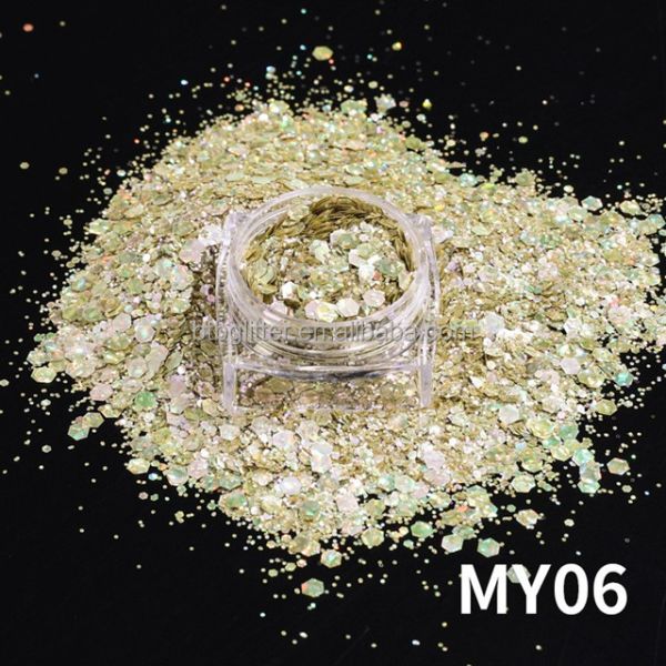 OEM/ODM Yes Chameleon Cat Eye Glitter Sequins Makeup Finger Nail Beauty DIY Quicksand Mahjong Drops Glue Nail Nail Patch Glitter