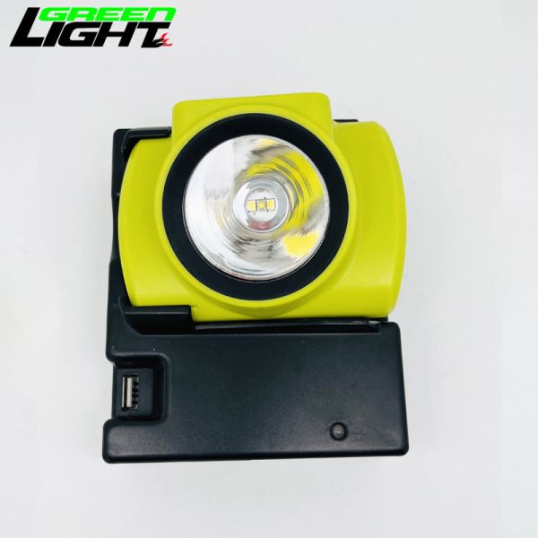 Safety LED Miners Head Lamp With OLED Display 20000lux Waterproof IP68
