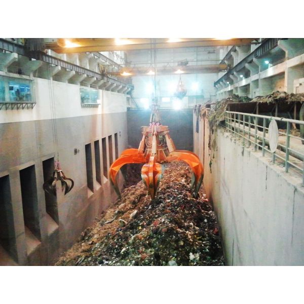 10 ton garbage grab crane, double beam grab, grab crane, single beam crane, bridge crane, double beam truss, double beam